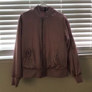Pink Satin Bomber